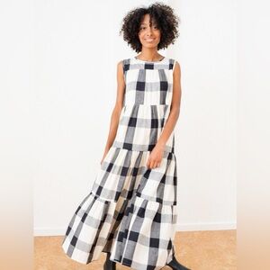 Laude the Label Tribe Alive Tiered Maxi Dress in Buffalo Plaid XS, GUC
